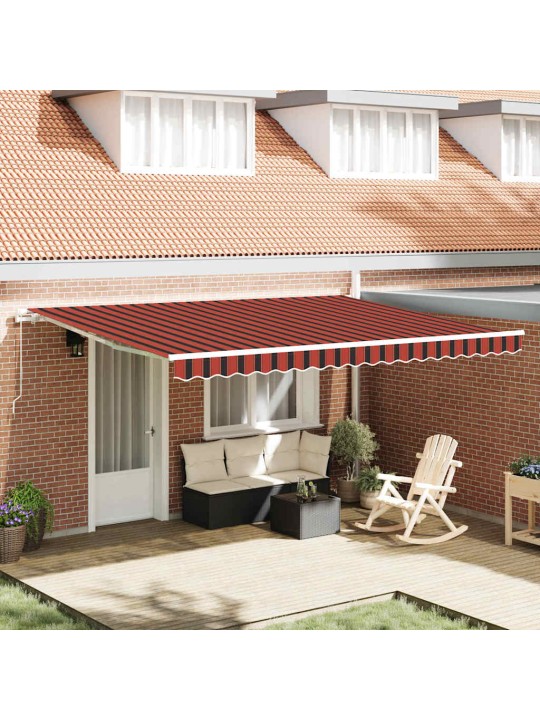 Izvelkams jumtiņš oranžs un brūns 450 x 300 cm audums