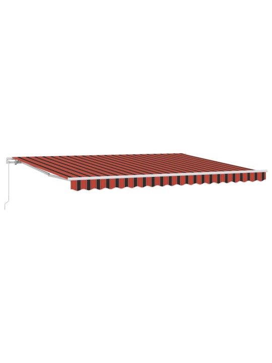 Izvelkams jumtiņš oranžs un brūns 450 x 300 cm audums