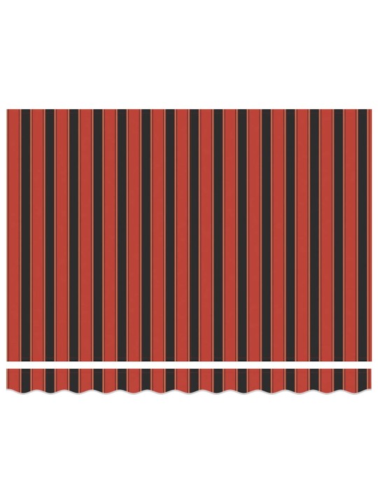 Izvelkams jumtiņš striped oranžs un brūns 350 x 250 cm audums