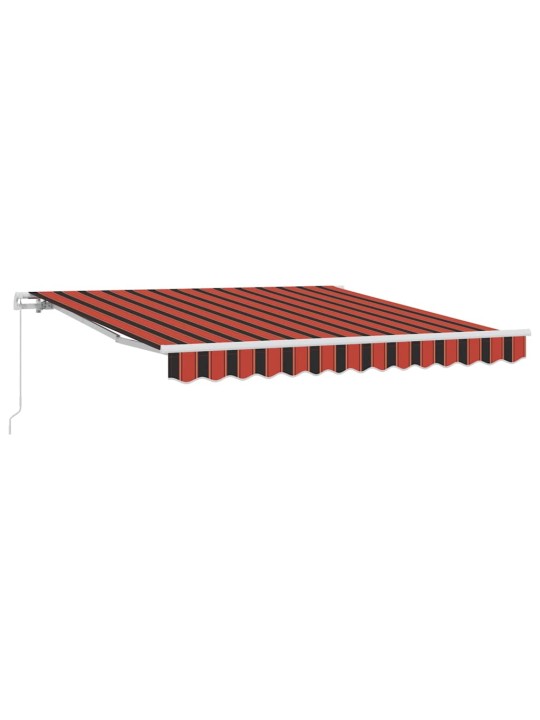 Izvelkams jumtiņš striped oranžs un brūns 350 x 250 cm audums