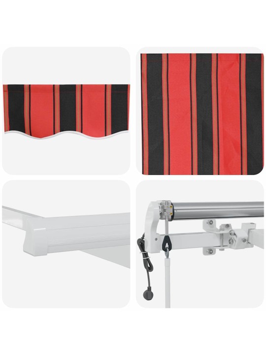 Izvelkams jumtiņš oranžs un brūns 400 × 300 cm audums
