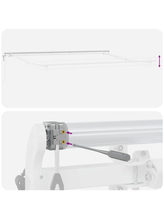 Izvelkams jumtiņš oranžs un brūns 400 × 300 cm audums