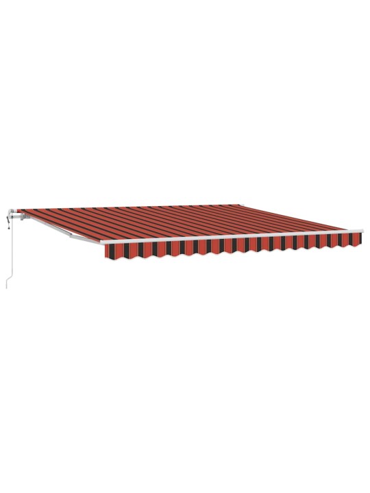 Izvelkams jumtiņš oranžs un brūns 400 × 300 cm audums