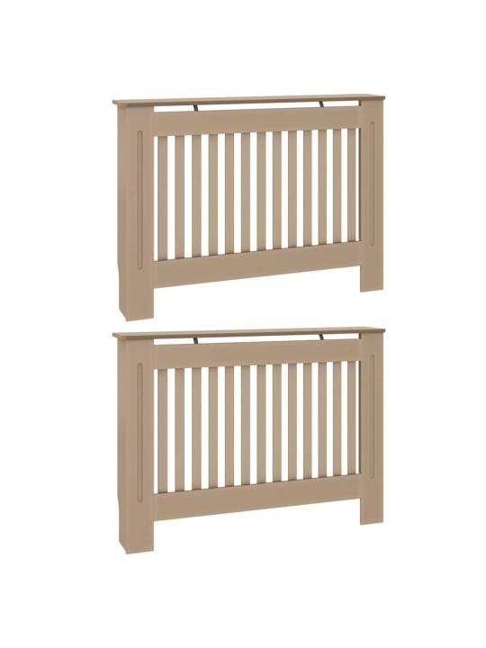 Radiatora vāks 2 pcs brūna 112 x 19 x 81.5 cm inženierijas koks