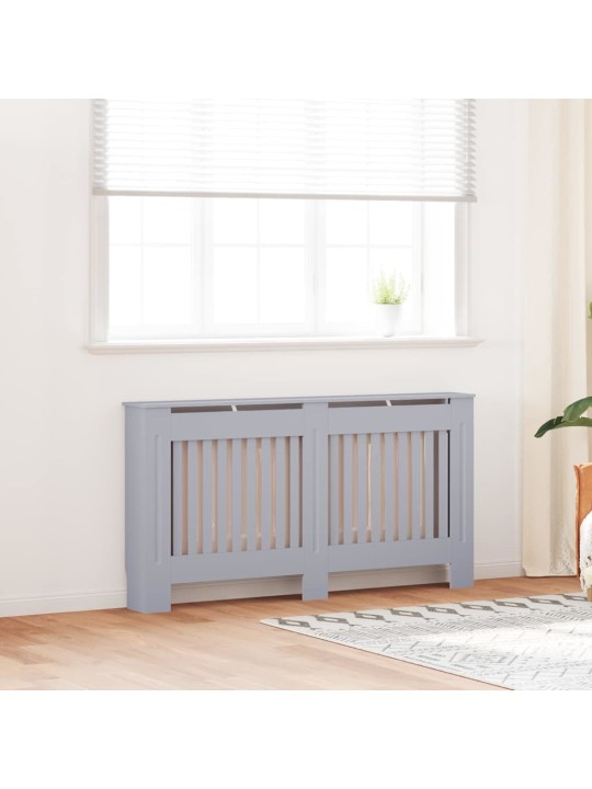 Radiatora vāks 2 pcs pelēka 152 x 19 x 81.5 cm