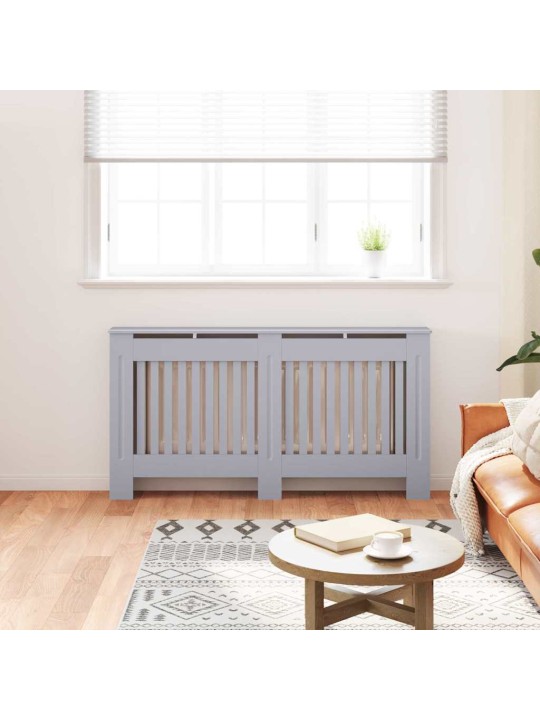 Radiatora vāks 2 pcs pelēka 152 x 19 x 81.5 cm
