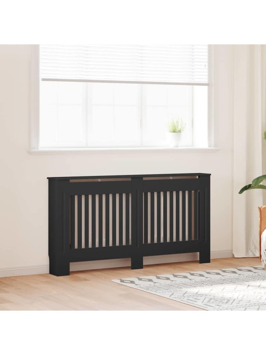 Radiatora vāks 2 pcs melna 152 x 19 x 81.5 cm inženierijas koks