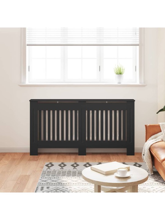 Radiatora vāks 2 pcs melna 152 x 19 x 81.5 cm inženierijas koks