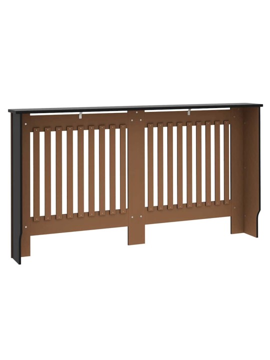 Radiatora vāks 2 pcs melna 152 x 19 x 81.5 cm inženierijas koks