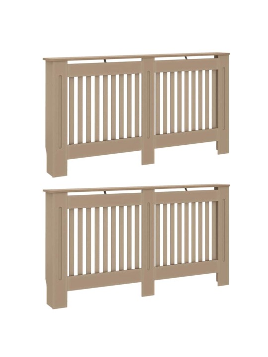 Radiatora vāks 2 pcs brūna 152 x 19 x 81.5 cm inženierijas koks