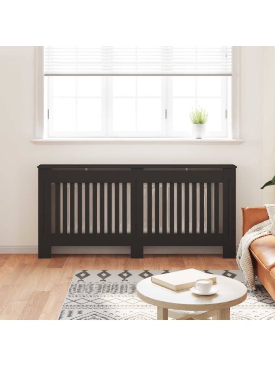 Radiatora vāks 2 pcs melna 172 x 19 x 81.5 cm inženierijas koks
