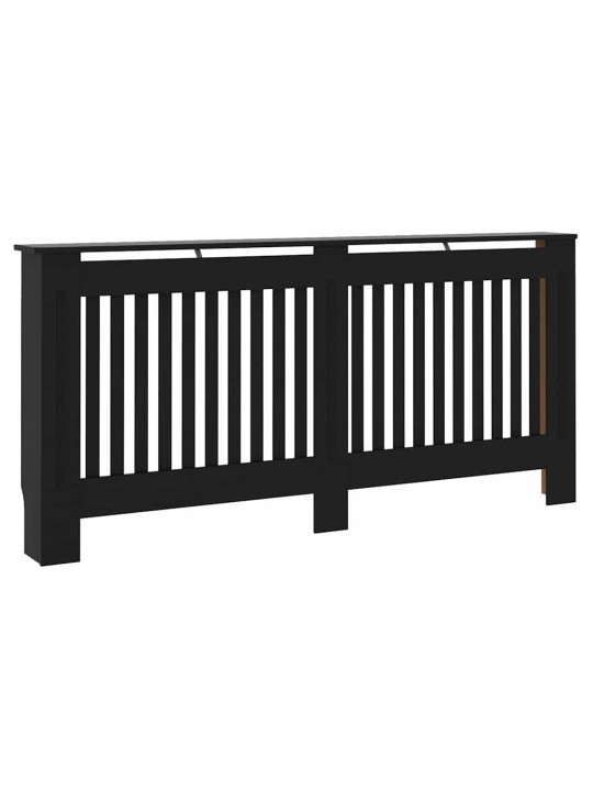 Radiatora vāks 2 pcs melna 172 x 19 x 81.5 cm inženierijas koks