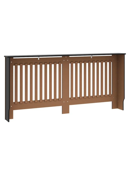 Radiatora vāks 2 pcs melna 172 x 19 x 81.5 cm inženierijas koks
