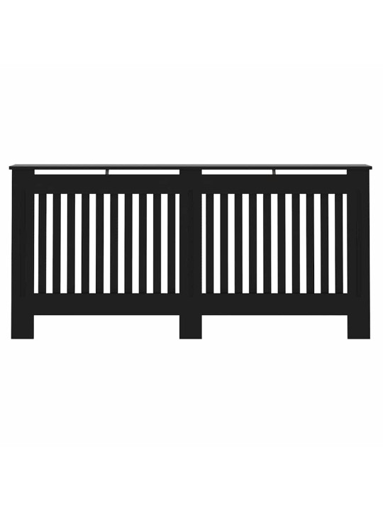 Radiatora vāks 2 pcs melna 172 x 19 x 81.5 cm inženierijas koks