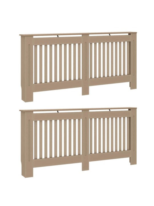 Radiatora vāks 2 pcs brūna 172 x 19 x 81.5 cm inženierijas koks