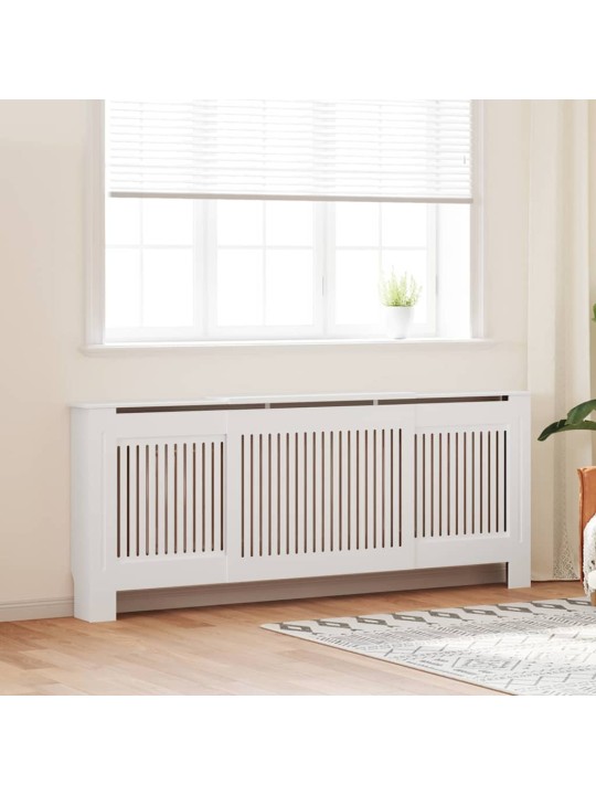 Radiatora vāks 2 pcs balts (142-205) x 20.5 x 81.5 cm