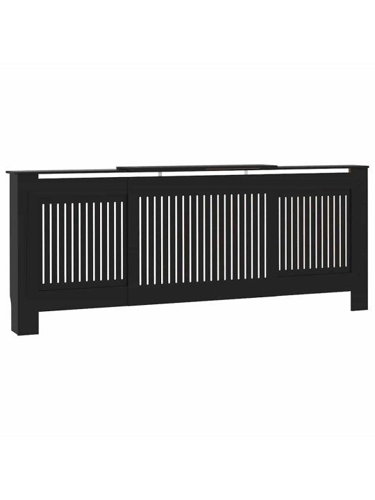 Radiatora vāks 2 pcs melna (142-205) x 20.5 x 81.5 cm