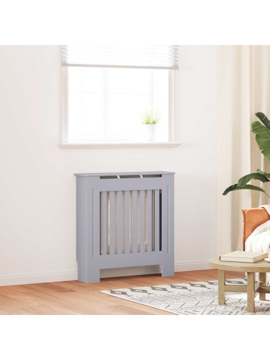Radiatora vāks 2 pcs pelēka 78 x 19 x 81.5 cm inženierijas koks