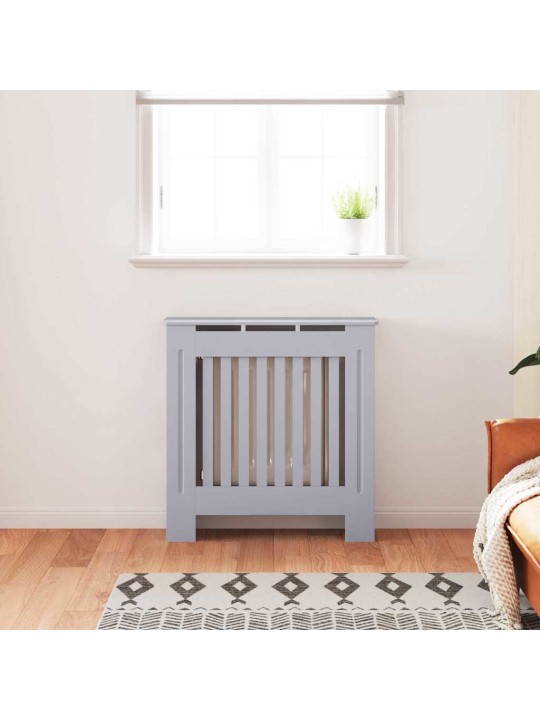 Radiatora vāks 2 pcs pelēka 78 x 19 x 81.5 cm inženierijas koks