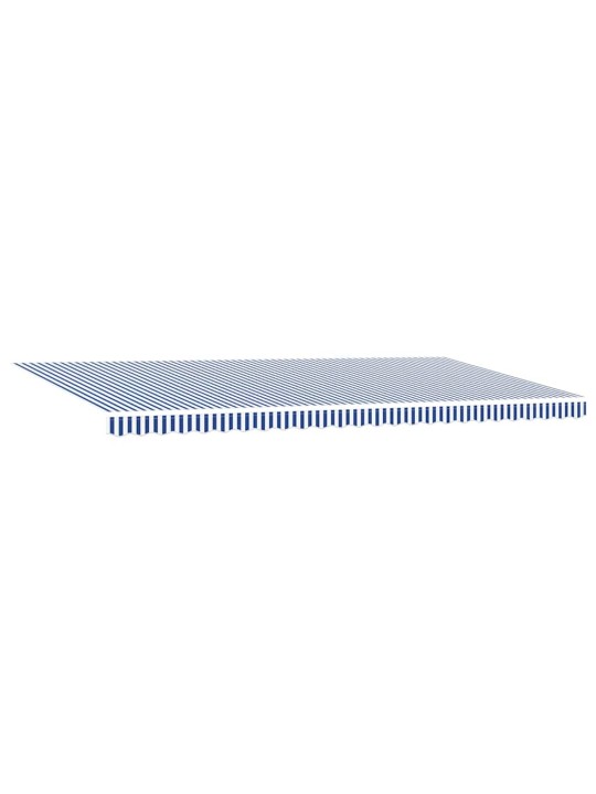 Izvelkams jumtiņš with zils un balts 6 x 3 m audums un metāls