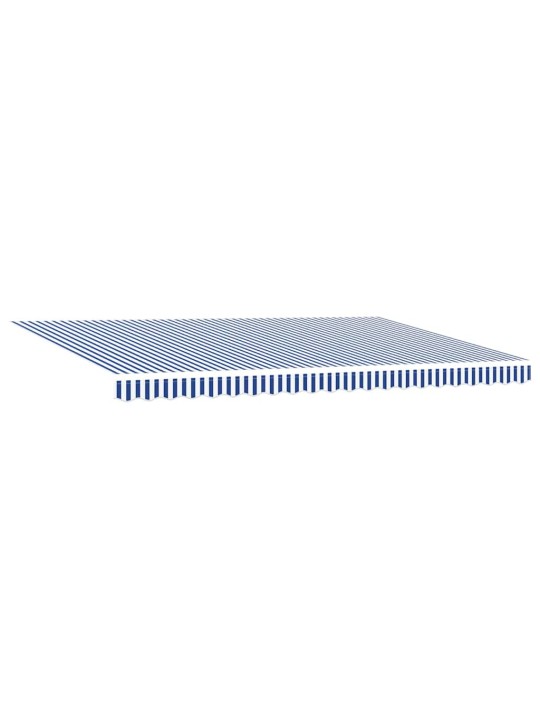 Izvelkams jumtiņš with zils un balts 5 x 3 m audums un metāls