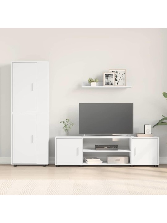 4 gabalu tv skapja komplekts 4 pcs balta inženierijas koks