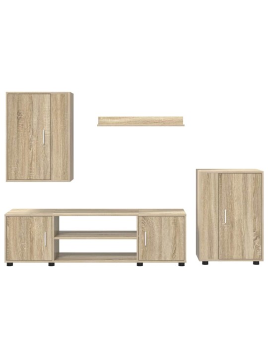 4 gabalu tv skapja komplekts 4 pcs sonomas ozola