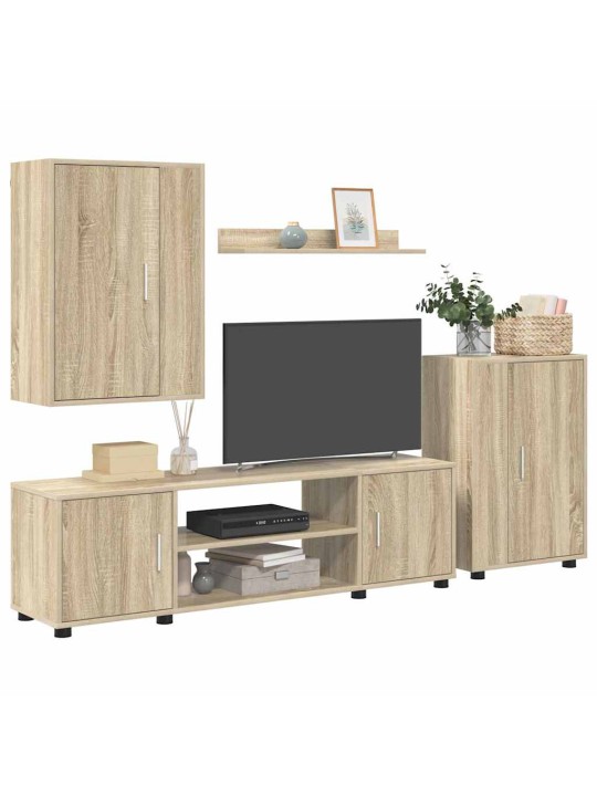 4 gabalu tv skapja komplekts 4 pcs sonomas ozola