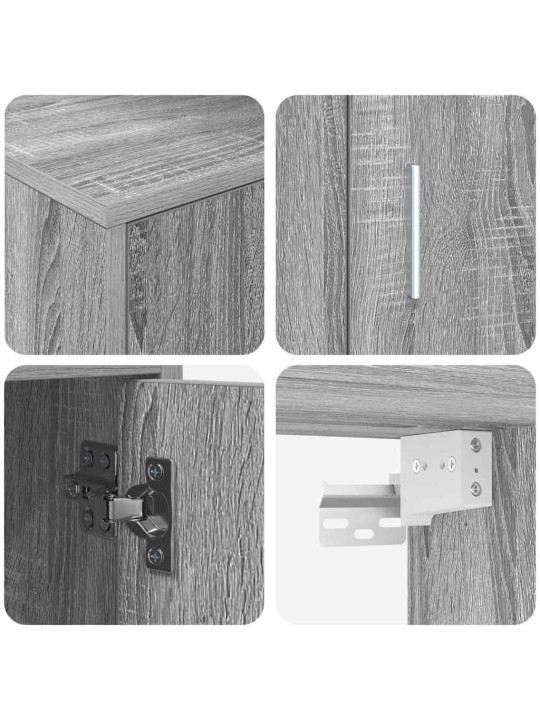 4 gabalu tv skapja komplekts 4 pcs pelēka sonomas ozola