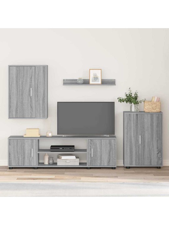 4 gabalu tv skapja komplekts 4 pcs pelēka sonomas ozola