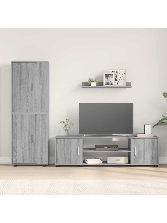 4 gabalu tv skapja komplekts 4 pcs pelēka sonomas ozola