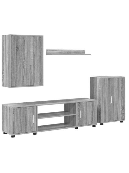 4 gabalu tv skapja komplekts 4 pcs pelēka sonomas ozola