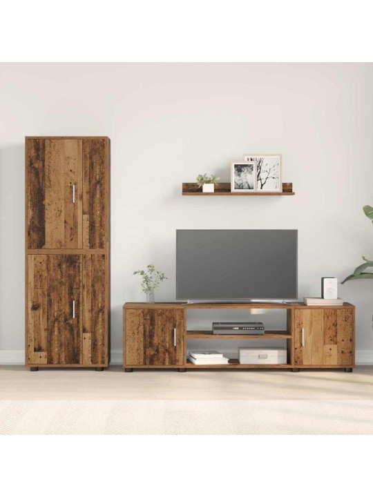 4 gabalu tv skapja komplekts 4 pcs veca koka inženierijas koks