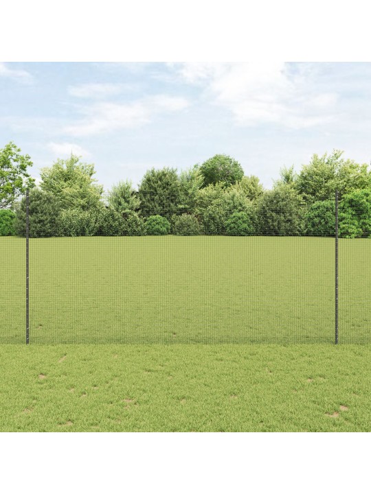 Dārza žogu komplekts 2 gabali pelēks metāls 25 x 1.5 m izturīgs