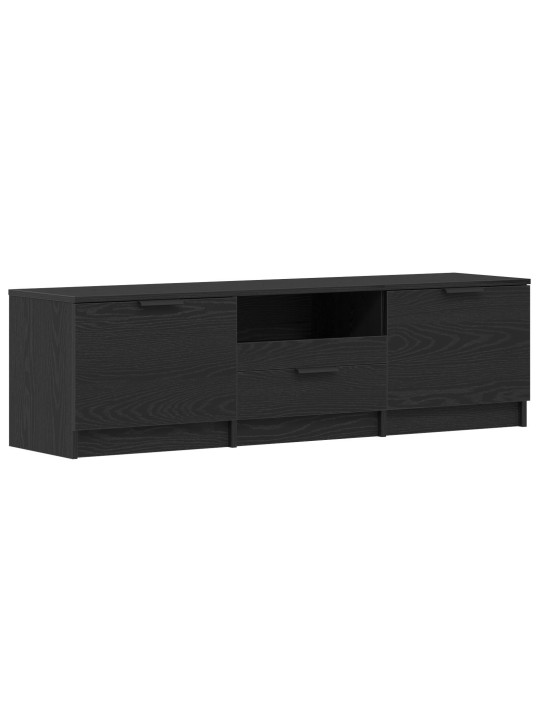 Tv skapītis - melns ozols - 140x35x40 cm - izgatavots no inženierijas koka