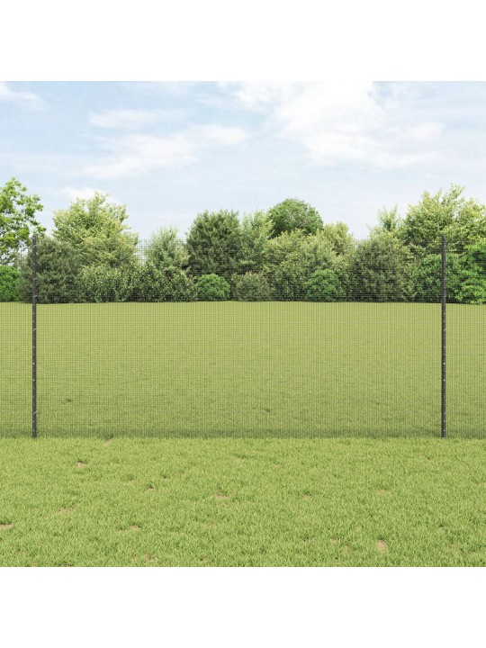 Metāla žogs ar 22 u stabiem pelēkā krāsā 1.2x25 m tērauds