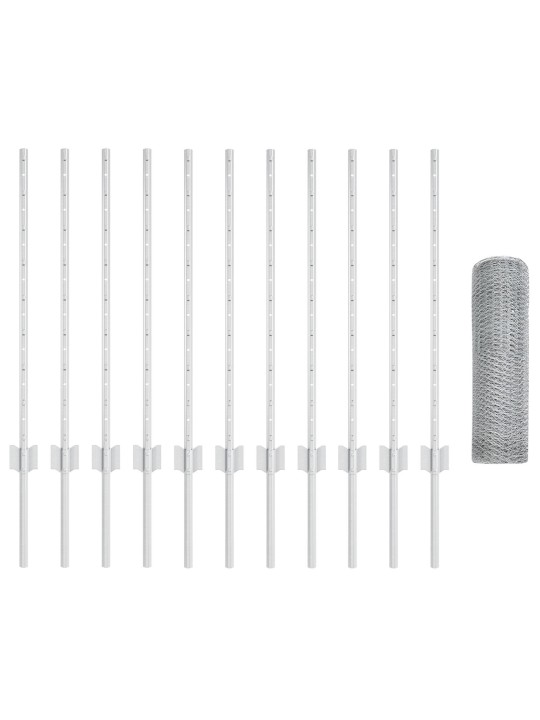 Žogu stabi 11 gab. u-kanāls 80 cm galvanizēts tērauds