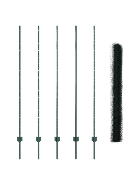 Žoga stabi 5 gab. u-tipā zaļš 150 cm tērauds