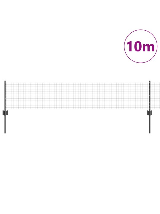 Savilkto vadu žogs ar 5 u stabiem pelēks 0.4x10 m tērauds