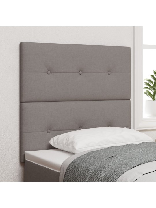 Gultas galvgaļa ar pogām, iešūta taupe krāsā, 90 cm audums