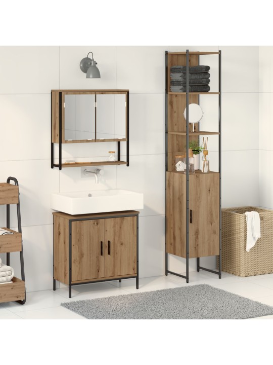 3 gabalu vannasistabas mēbeļu komplekts artisan ozola inženierijas koks