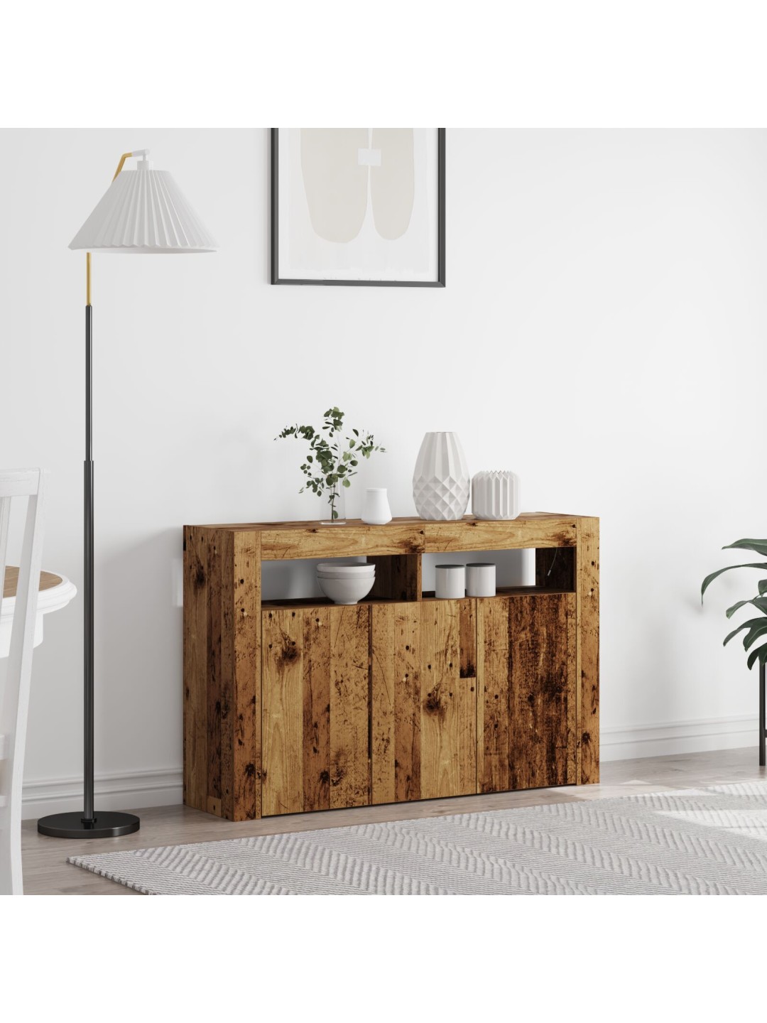 Bufete vecā koksne inženierijas koksne 116 x 30 x 75 cm bufete