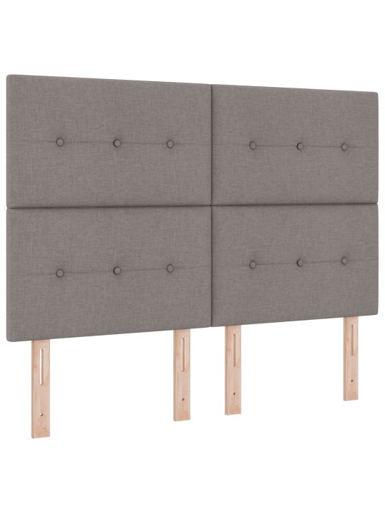 Gultas galvgaļi ar pogu tufting, pelēkbrūna, 140 cm, audums