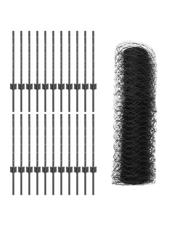 Žogu stabi 11 gab. u-kanāls pelēks 60 cm tērauds