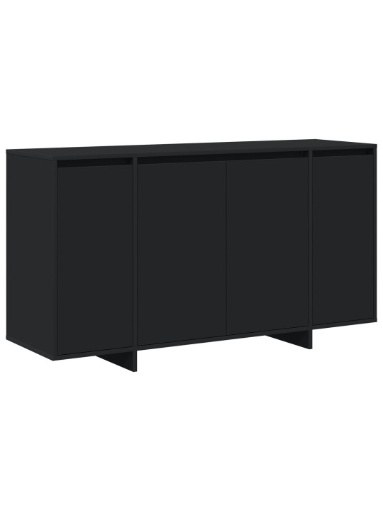 Melns sideboards melns inženierijas koks 135 x 41 x 75 cm