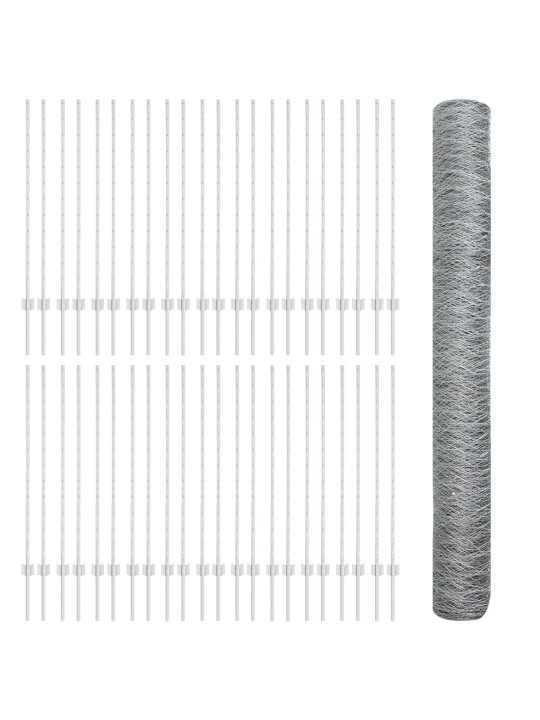 Žogu posti 22 gab. u-kanāls 120 cm cinkots tērauds
