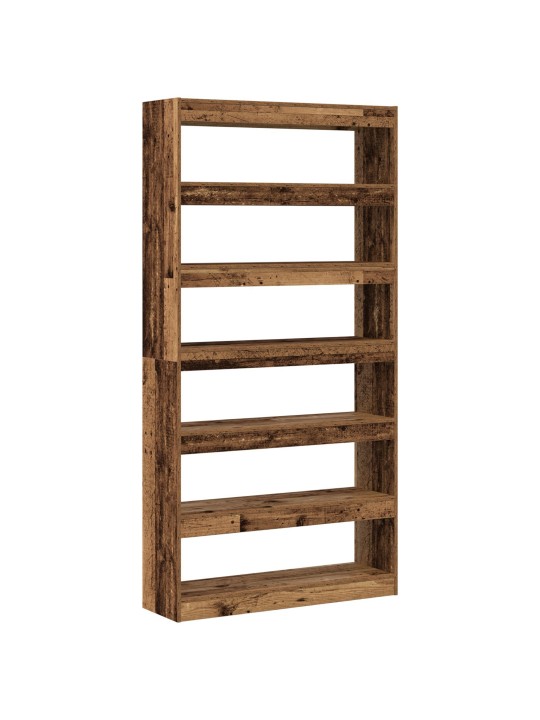Grāmatplaukts vecs koks inženierijas koks 100 x 30 x 198 cm