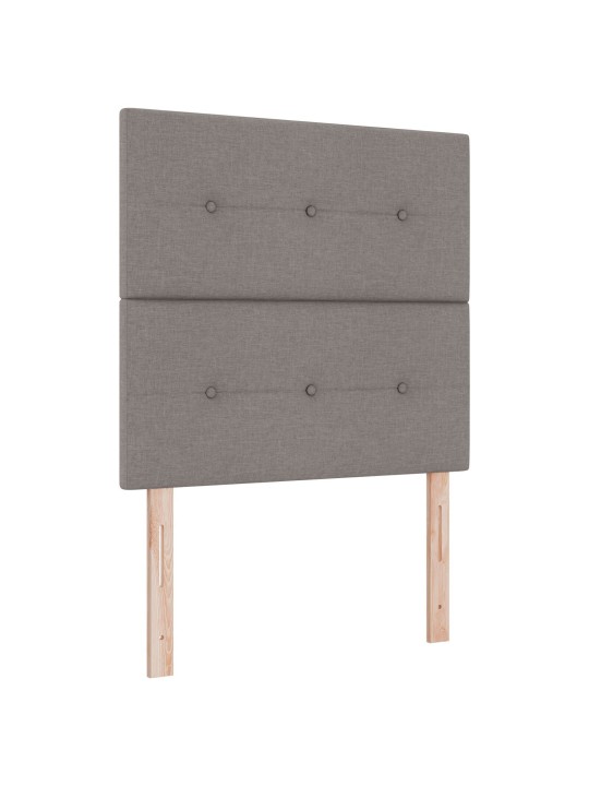 Gultas galvgaļa ar pogām, iešūta taupe krāsā, 90 cm audums