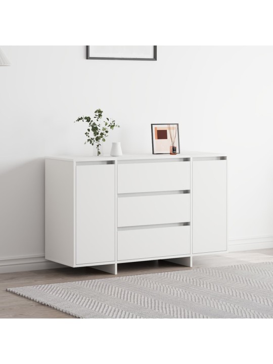 Sānu galds balts 120x41x75 cm inženierijas koks