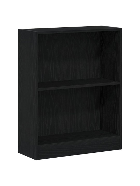 Grāmatu skapītis melns 60x24x76 cm inženierijas koks